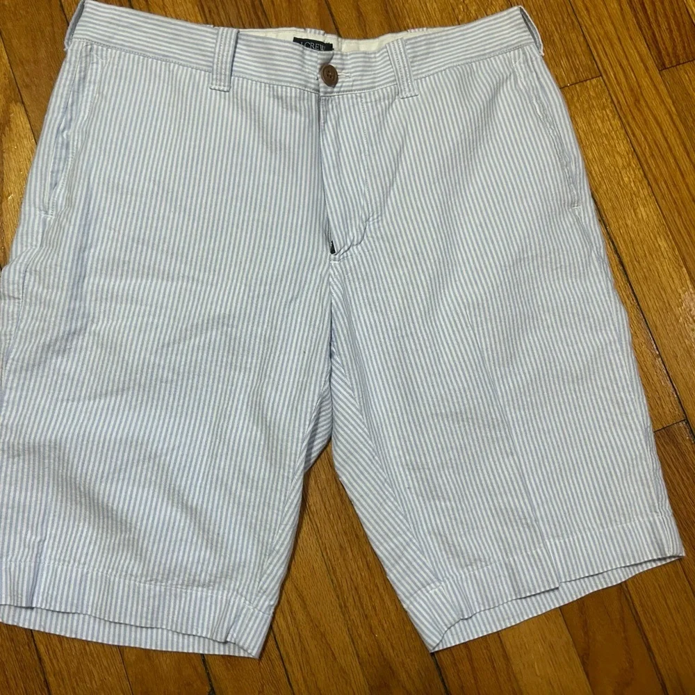 J.Crew Rivington Blue Stripe Shorts Mens Size 33
